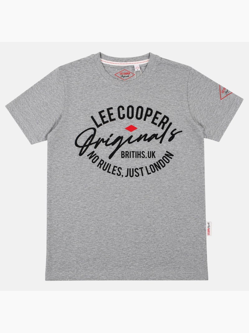 Lee Cooper - Camiseta para hombre LEE COOPER de manga corta Gris - Kiabi