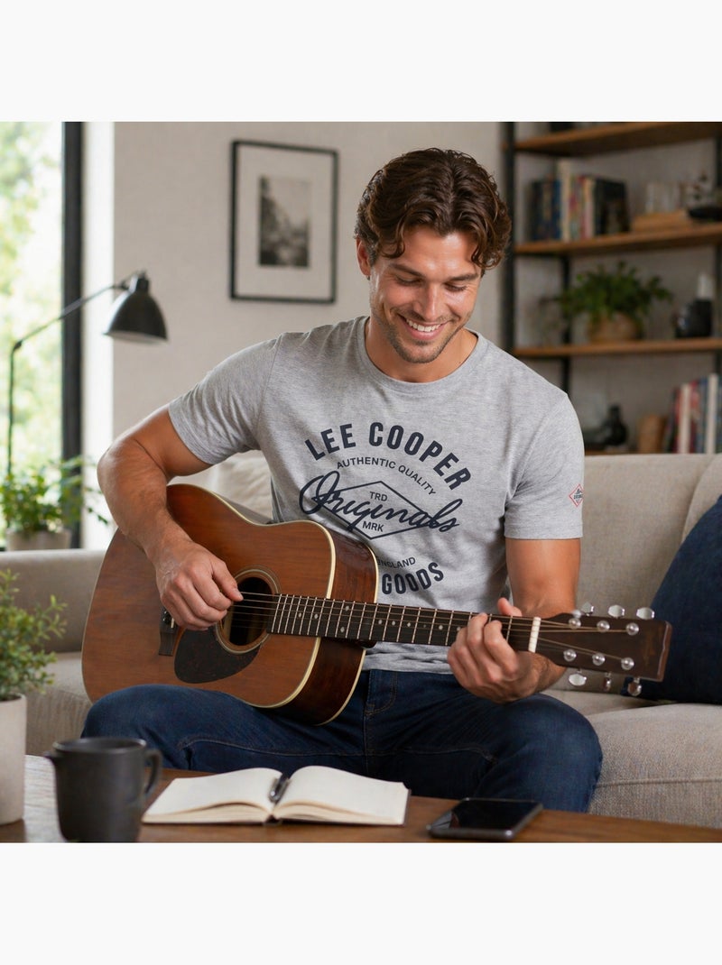 Lee Cooper - Camiseta para hombre LEE COOPER de manga corta Gris - Kiabi