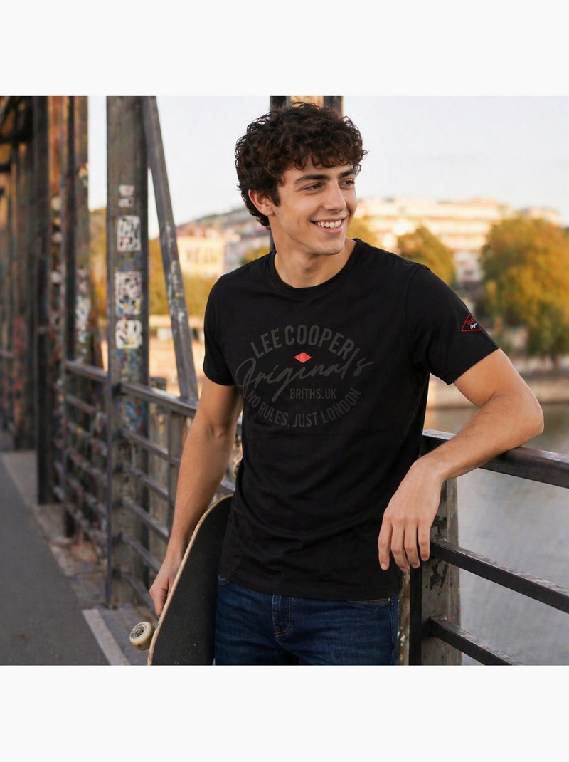 Lee Cooper - Camiseta para hombre LEE COOPER de manga corta Negro - Kiabi