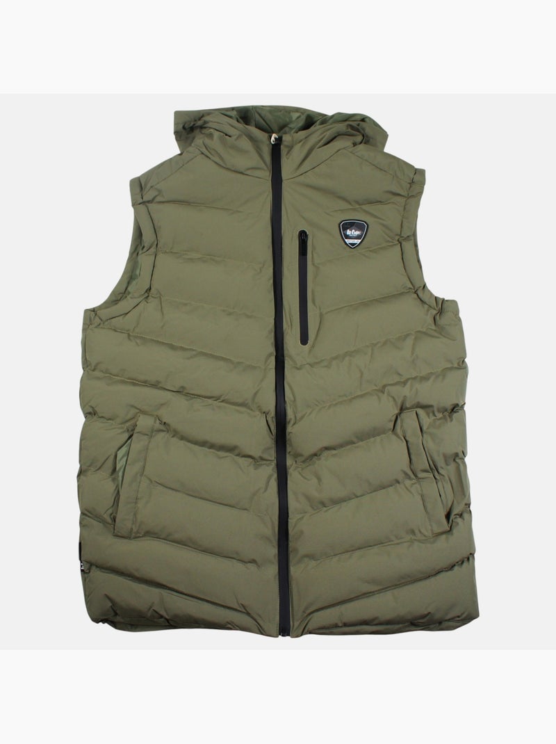 Lee cooper - chaleco acolchado con capucha  hombre Caqui - Kiabi