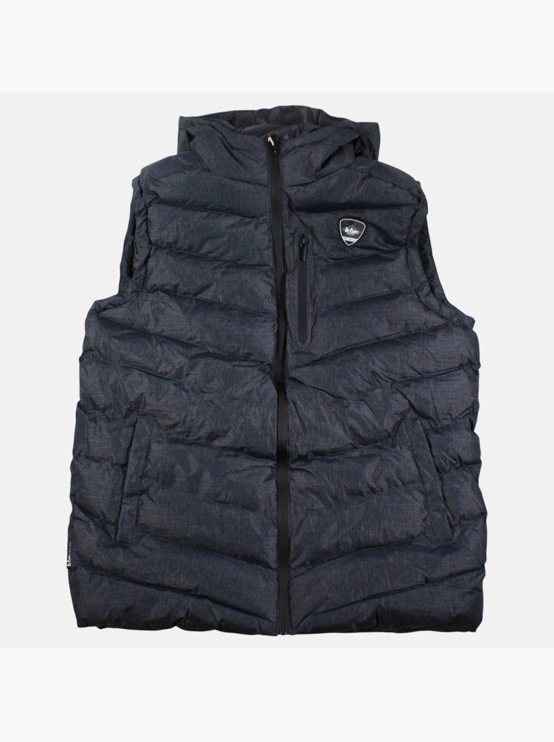 Lee cooper - chaleco acolchado con capucha  hombre Gris antracita - Kiabi