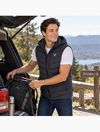Lee cooper - chaleco acolchado con capucha hombre