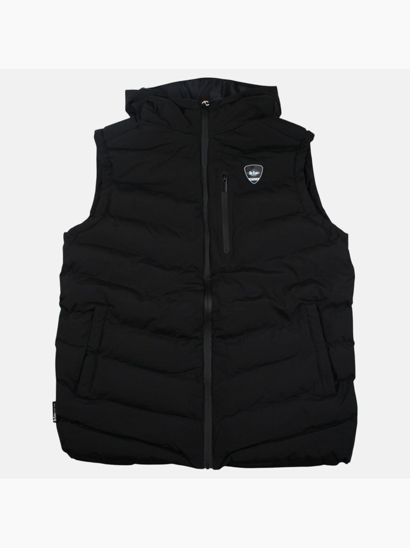 Lee cooper - chaleco acolchado con capucha  hombre Negro - Kiabi
