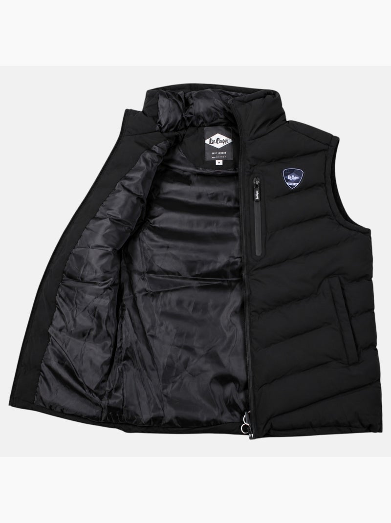 Lee cooper - chaleco acolchado con capucha  hombre Negro - Kiabi