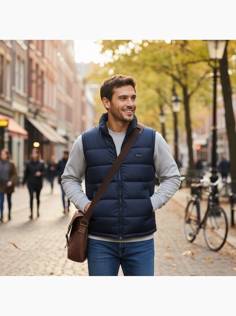 Lee cooper - chaleco acolchado para hombre Azul marino - Kiabi