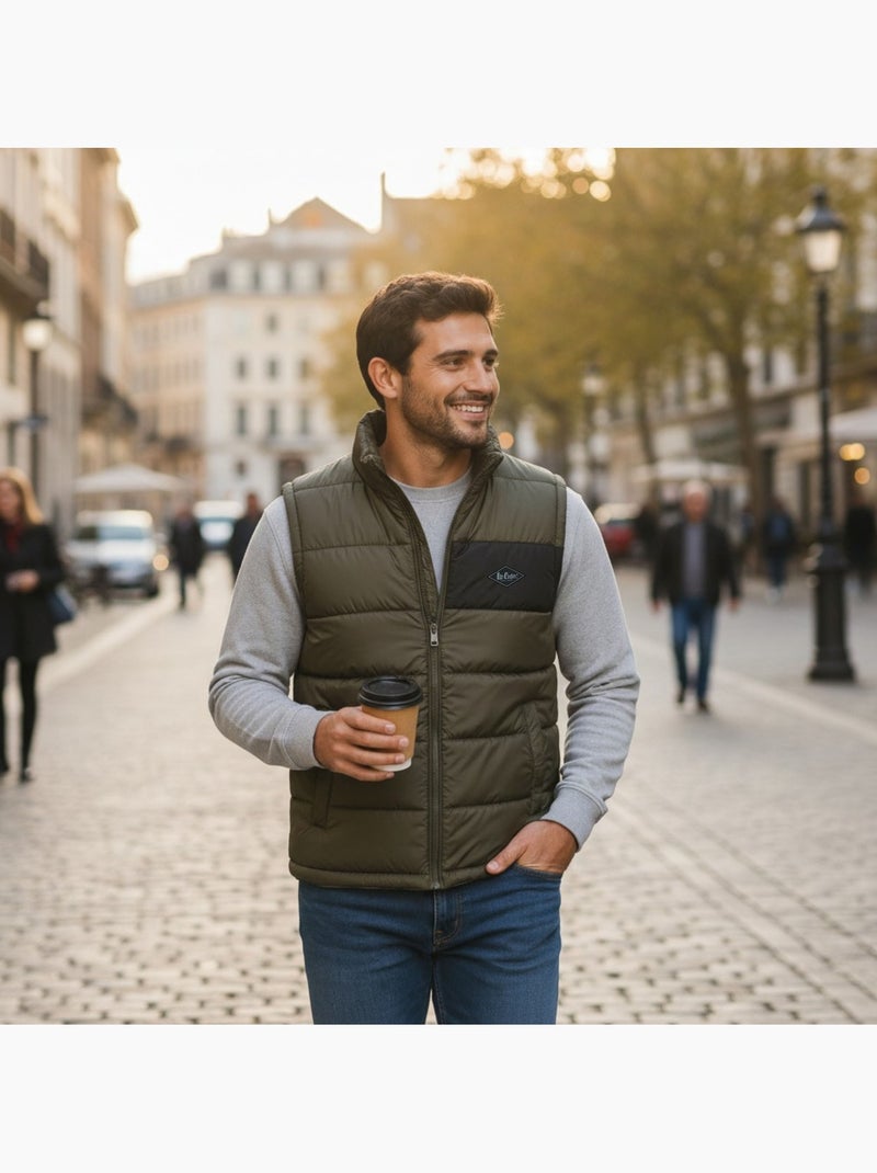 Lee cooper - chaleco acolchado para hombre Caqui - Kiabi