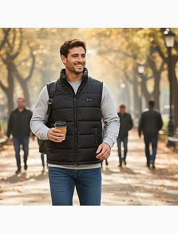 Lee cooper - chaleco acolchado para hombre