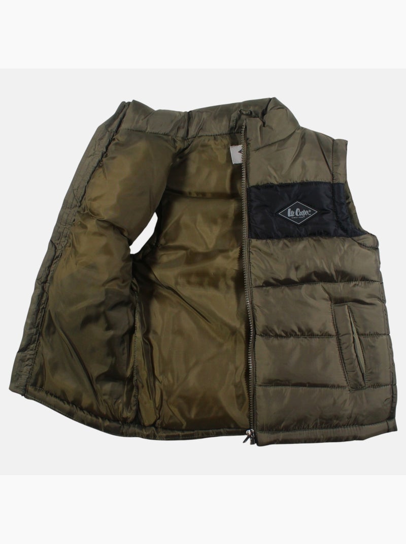 Lee Cooper - Chaleco acolchado para niño Caqui - Kiabi
