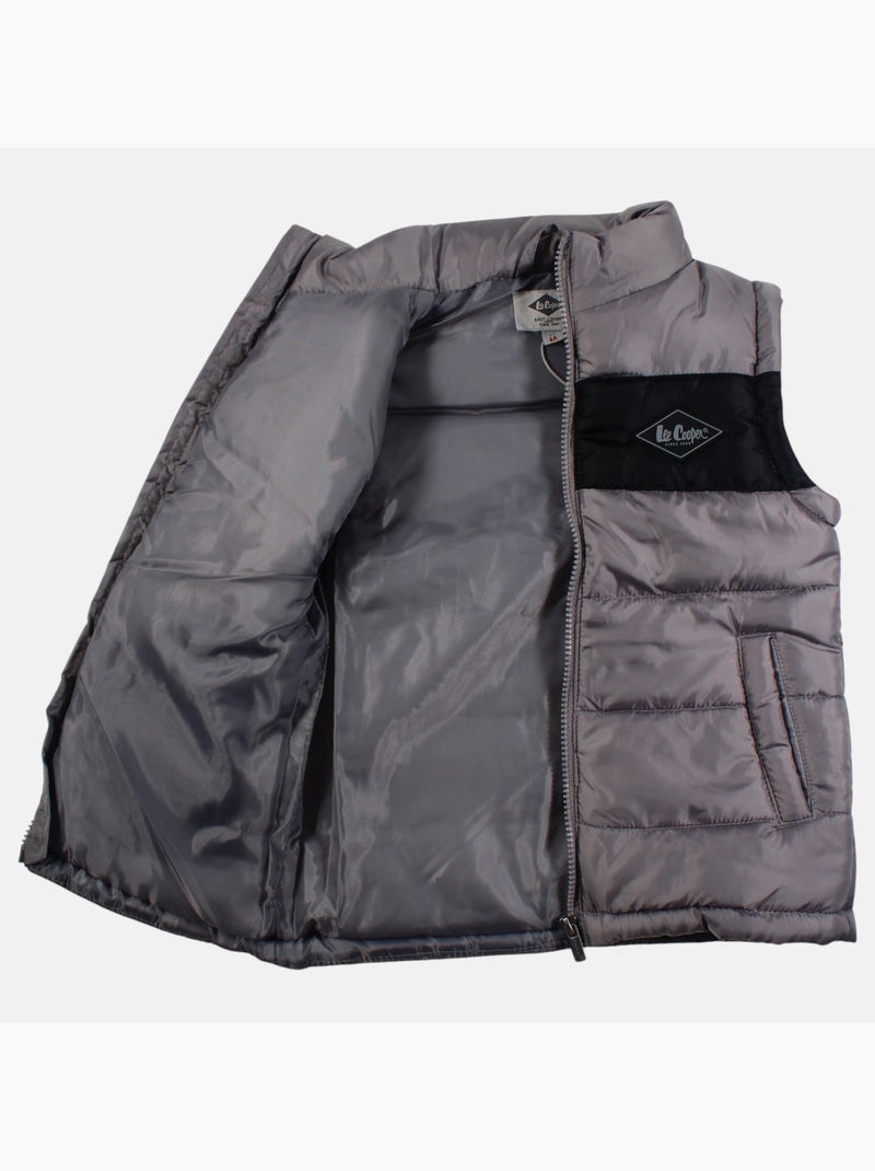 Lee Cooper - Chaleco acolchado para niño Gris - Kiabi