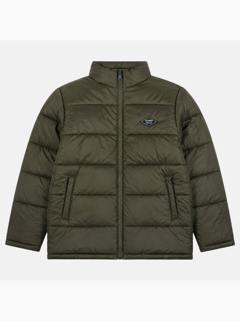 Lee cooper - chaqueta acolchada de hombre  cuello alto Caqui - Kiabi