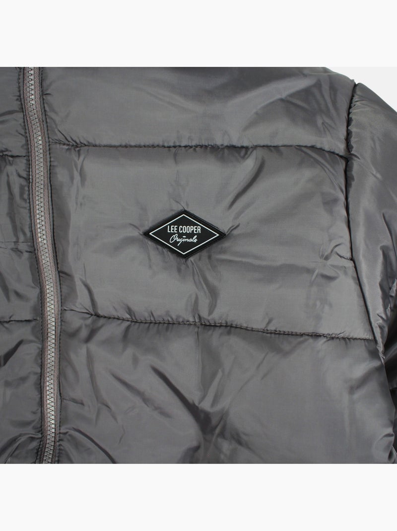 Lee cooper - chaqueta acolchada de hombre  cuello alto Gris - Kiabi