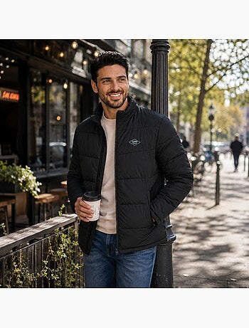 Lee cooper - chaqueta acolchada de hombre cuello alto