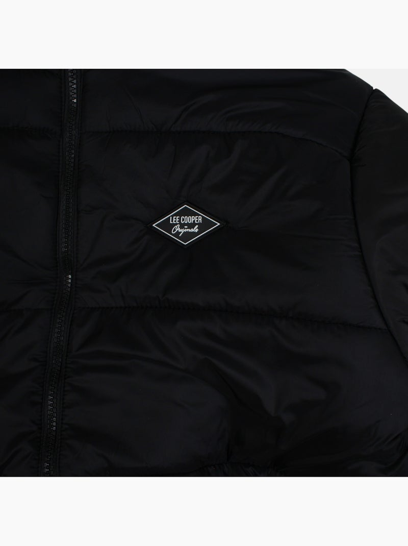 Lee cooper - chaqueta acolchada de hombre  cuello alto Negro - Kiabi