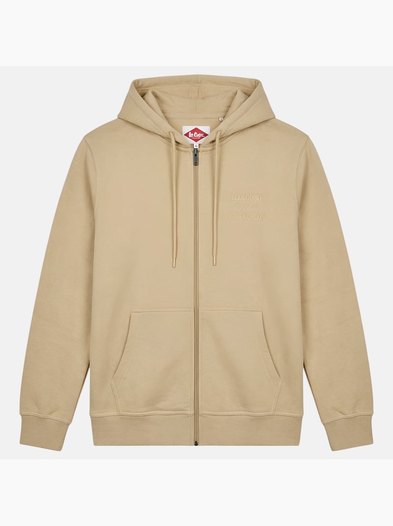 Lee Cooper - Chaqueta con capucha hombre con cremallera Beige - Kiabi