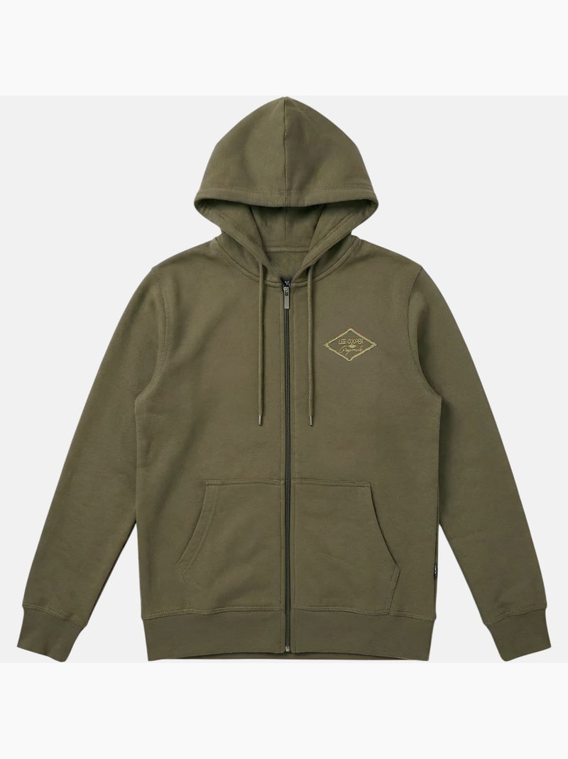Lee Cooper - Chaqueta con capucha hombre con cremallera Caqui - Kiabi