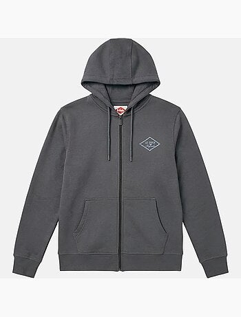 Lee Cooper - Chaqueta con capucha hombre con cremallera