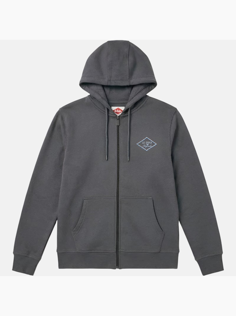 Lee Cooper - Chaqueta con capucha hombre con cremallera Gris - Kiabi