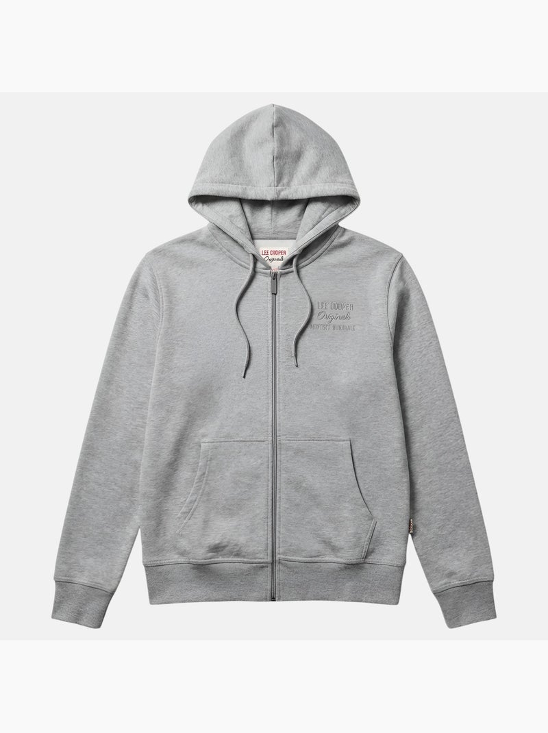Lee Cooper - Chaqueta con capucha hombre con cremallera Gris - Kiabi