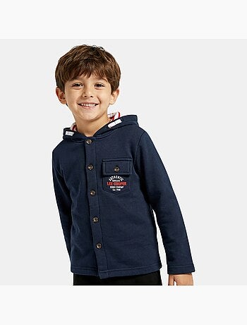 Lee Cooper - Chaqueta con capucha y botones para niño
