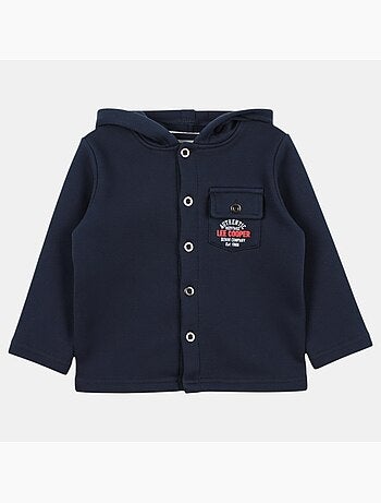 Lee Cooper - Chaqueta con capucha y botones para niño