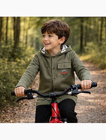 Lee Cooper - Chaqueta con capucha y botones para niño