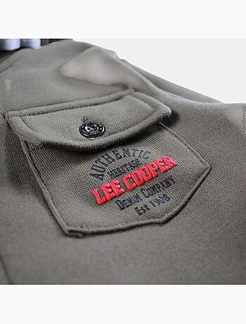 Lee Cooper - Chaqueta con capucha y botones para niño