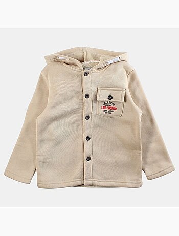 Lee Cooper - Chaqueta con capucha y botones para niño