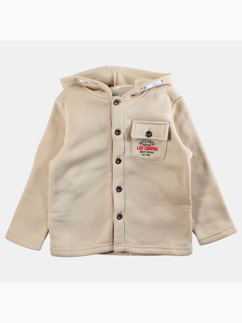 Lee Cooper - Chaqueta con capucha y botones para niño Crudo - Kiabi