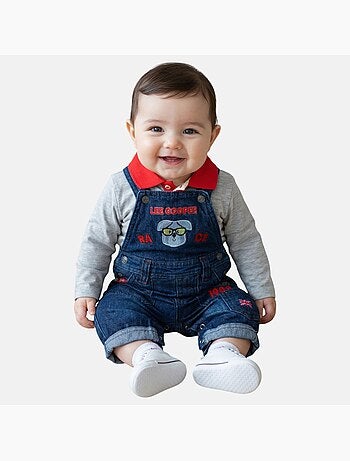 Lee Cooper - Conjunto bebé compuesto por chaqueta acolchada camiseta de manga larga y jeans