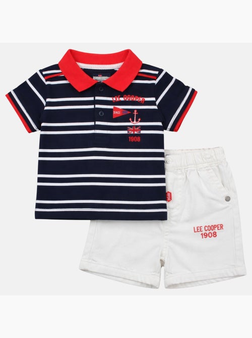 Lee Cooper - Conjunto bebé niño polo de manga corta y pantalón corto - Kiabi Lee Cooper - Conjunto bebé niño polo de manga corta y pantalón corto - Kiabi