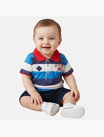 Lee Cooper - Conjunto bebé niño polo de manga corta y pantalón corto