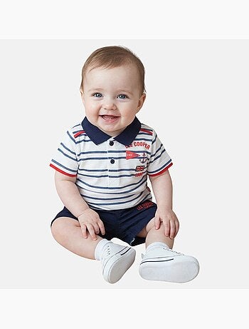Lee Cooper - Conjunto bebé niño polo de manga corta y pantalón corto