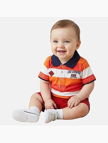 Lee Cooper - Conjunto bebé niño polo de manga corta y pantalón corto