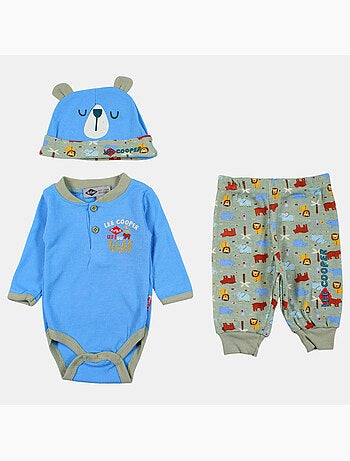 Lee Cooper - Conjunto body y leggings con gorro bebé