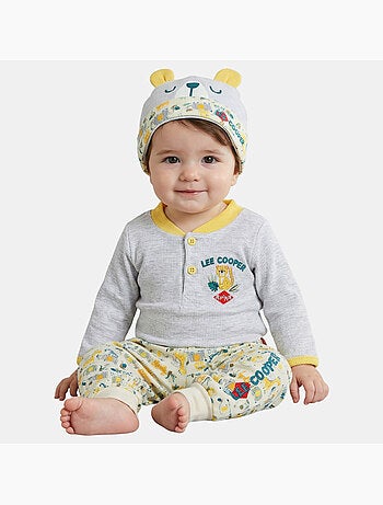 Lee Cooper - Conjunto body y leggings con gorro bebé