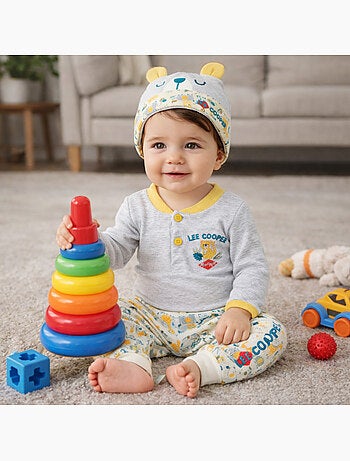 Lee Cooper - Conjunto body y leggings con gorro bebé