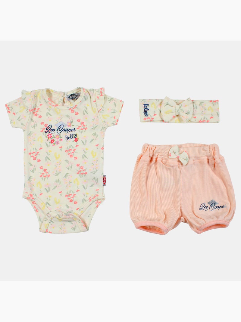 Lee Cooper - Conjunto body y short bebé Blanco - Kiabi