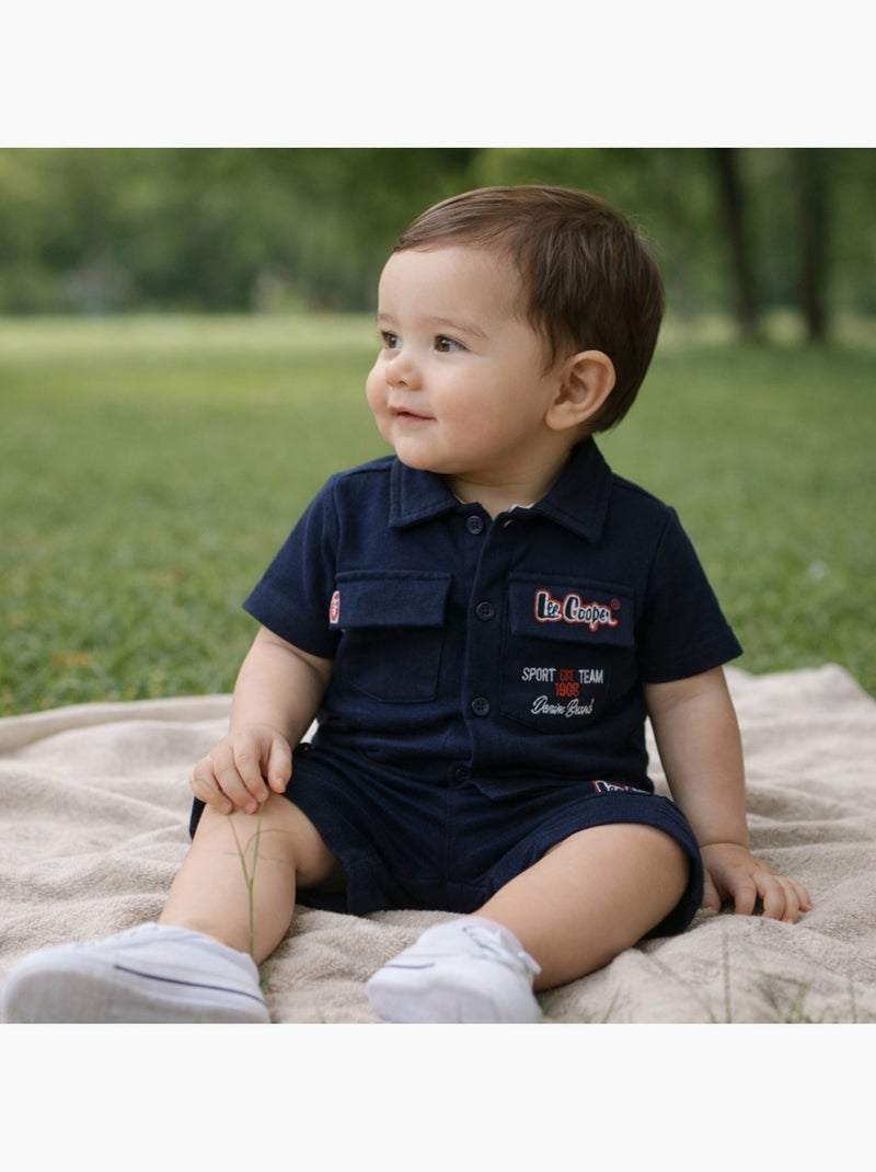 Lee Cooper - Conjunto camisa y short bebé niño Azul marino - Kiabi