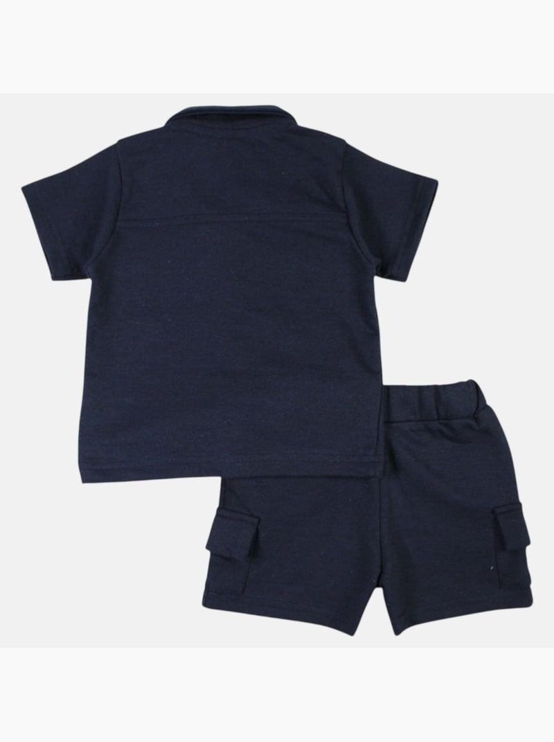 Lee Cooper - Conjunto camisa y short bebé niño Azul marino - Kiabi