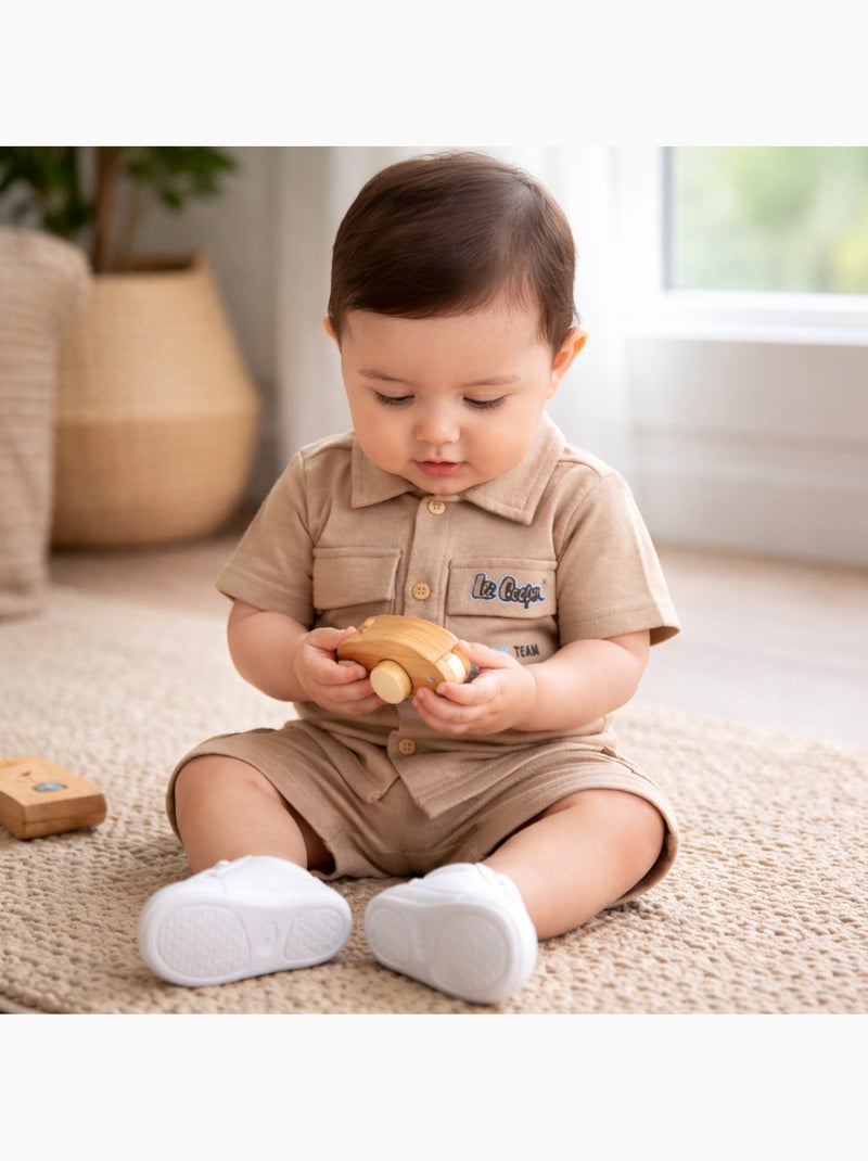 Lee Cooper - Conjunto camisa y short bebé niño Beige - Kiabi