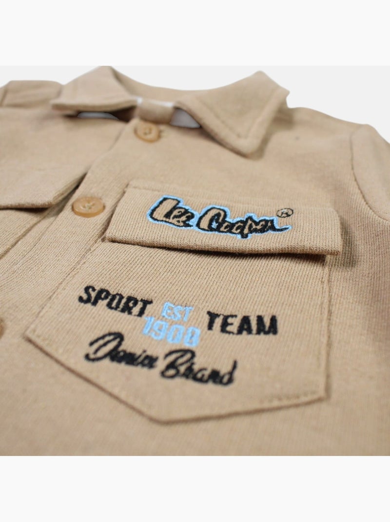 Lee Cooper - Conjunto camisa y short bebé niño Beige - Kiabi