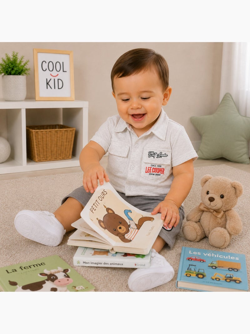 Lee Cooper - Conjunto camisa y short bebé niño Gris - Kiabi