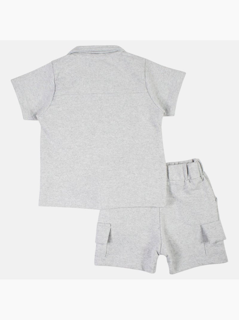 Lee Cooper - Conjunto camisa y short bebé niño Gris - Kiabi