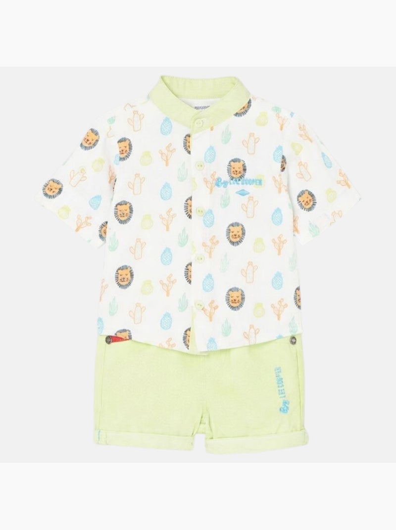 Lee Cooper - Conjunto camisa y short bebé Verde - Kiabi