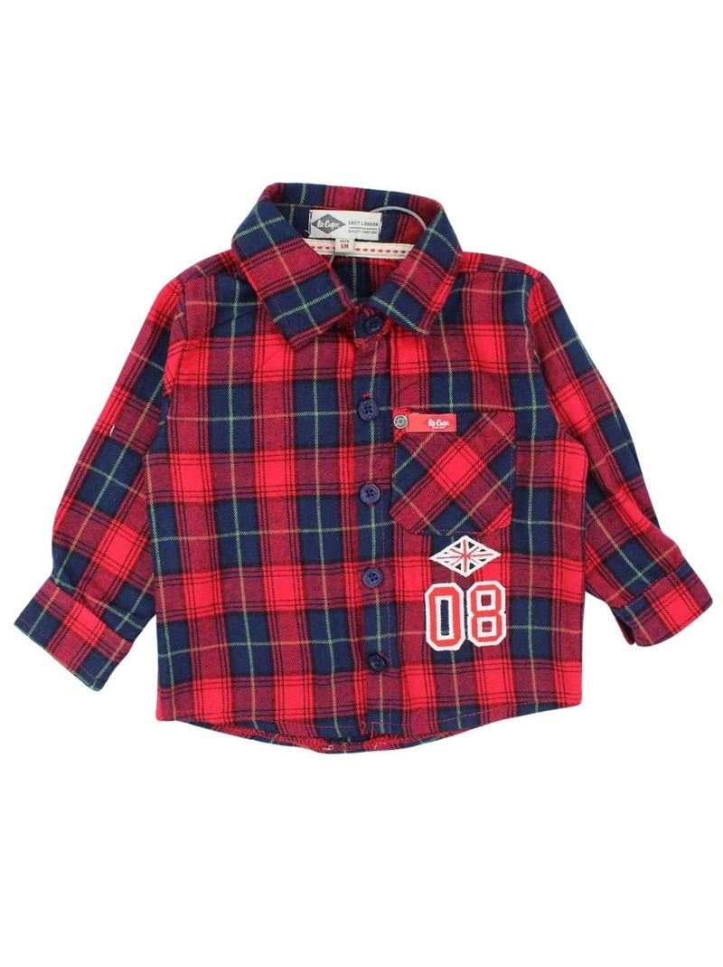 Lee Cooper - Conjunto camiseta con camisa y pantalón bebé Rojo - Kiabi