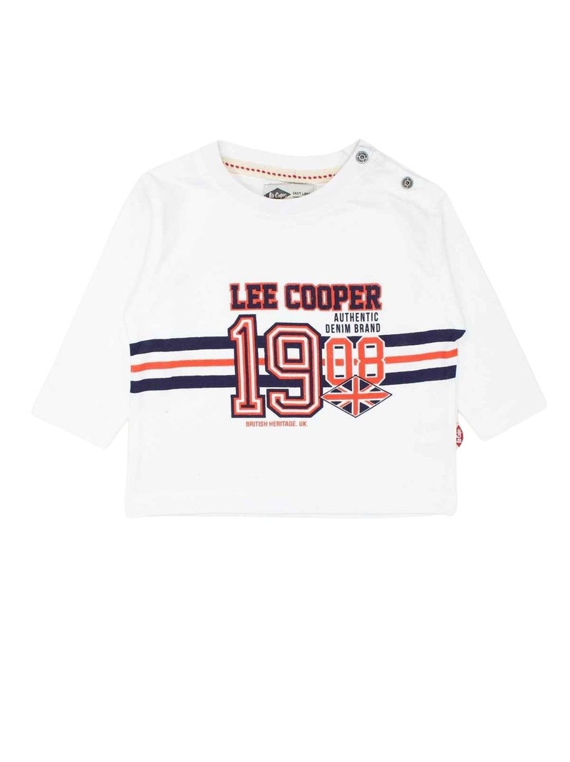 Lee Cooper - Conjunto camiseta con camisa y pantalón bebé Rojo - Kiabi
