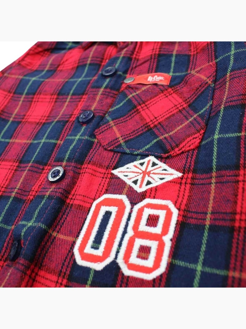 Lee Cooper - Conjunto camiseta con camisa y pantalón bebé Rojo - Kiabi