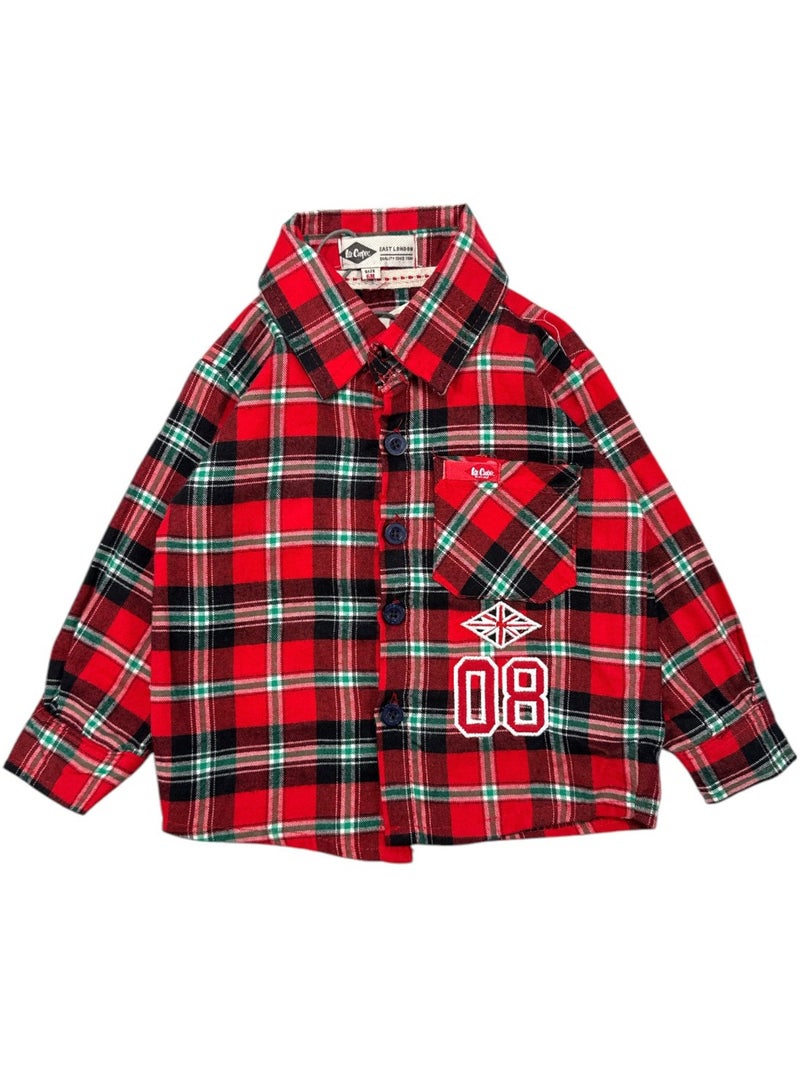 Lee Cooper - Conjunto camiseta con camisa y pantalón bebé Rojo - Kiabi