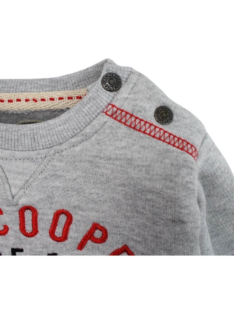 Lee Cooper - Conjunto camiseta de manga larga con chaqueta y pantalón bebé Gris - Kiabi