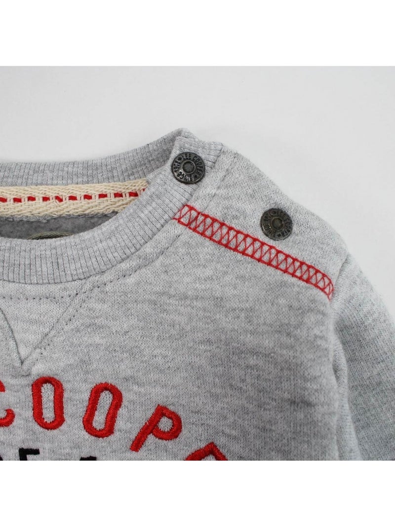 Lee Cooper - Conjunto camiseta de manga larga con chaqueta y pantalón bebé Gris - Kiabi